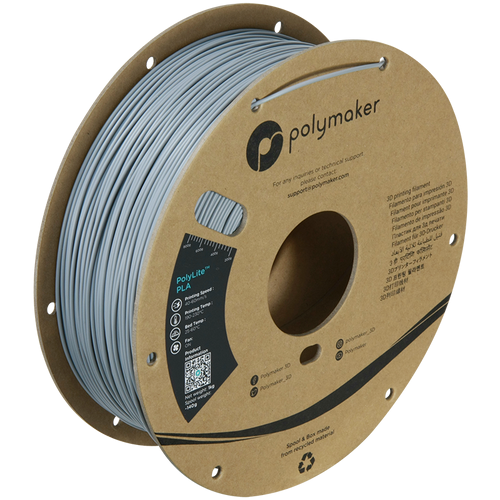 POLYMAKER - PLA POLYLITE 1.75MM GREY 1KG