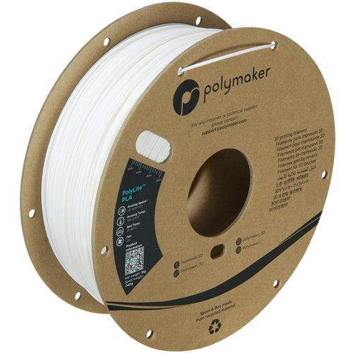 POLYMAKER - PLA POLYLITE 1.75MM WHITE 1KG