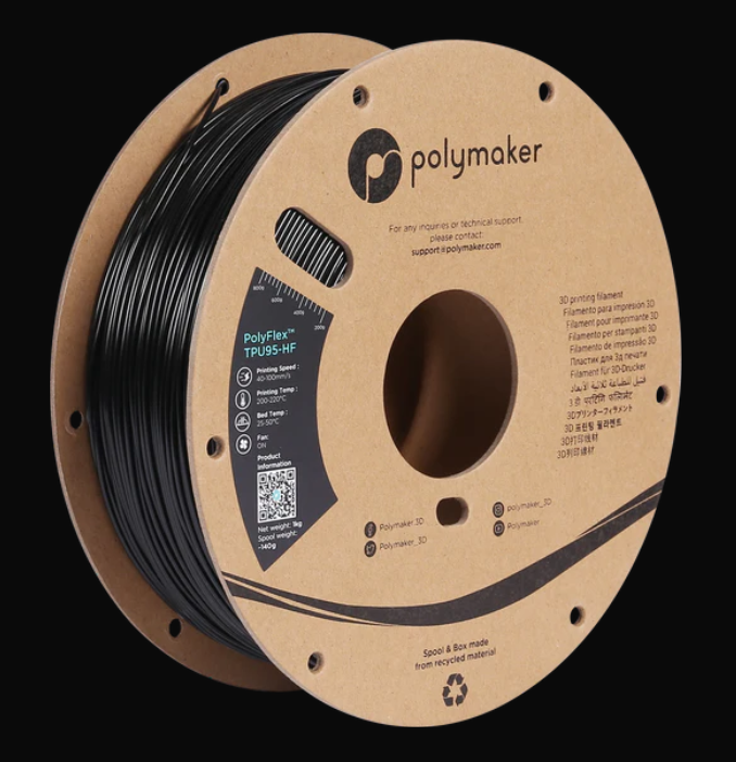 POLYMAKER - TPU95 HF POLYFLEX 1.75MM BLACK 1KG