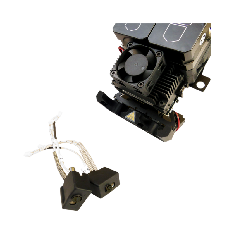 Full hotend with hardened steel nozzle for Strateo3D DUAL600 (0,4mm nozzle)